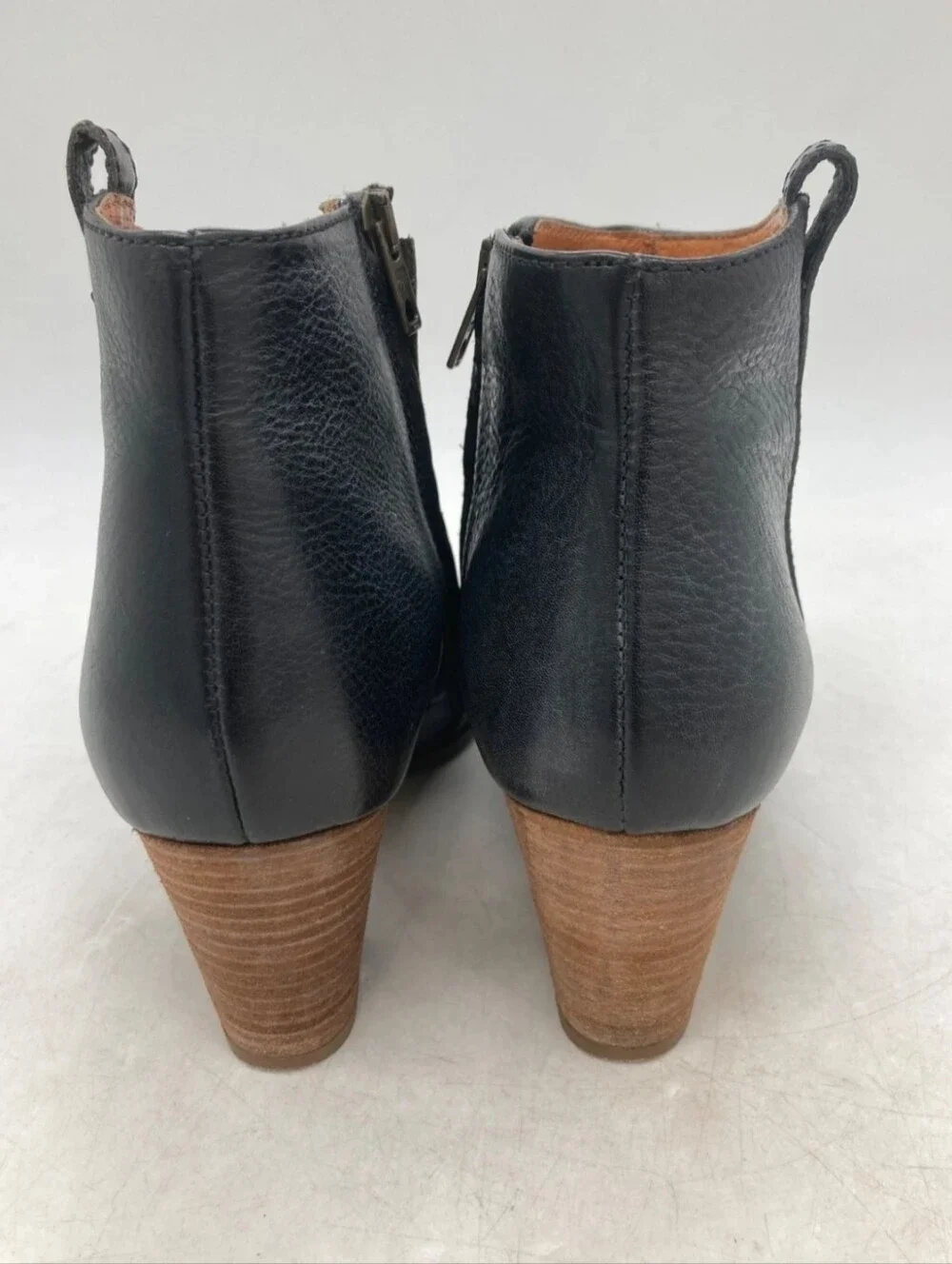 Madewell Billie Boot Leather Ankle Boots True Black Size 8.5 Box Made In Italy